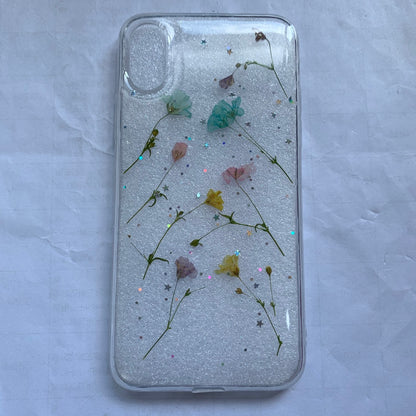 Small floral real flower anti-drop transparent protective cover 1097684657625