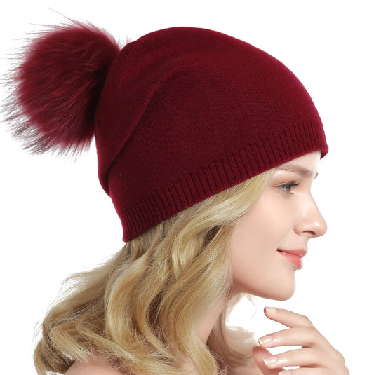 Fur Pompom Hats 1097832295001