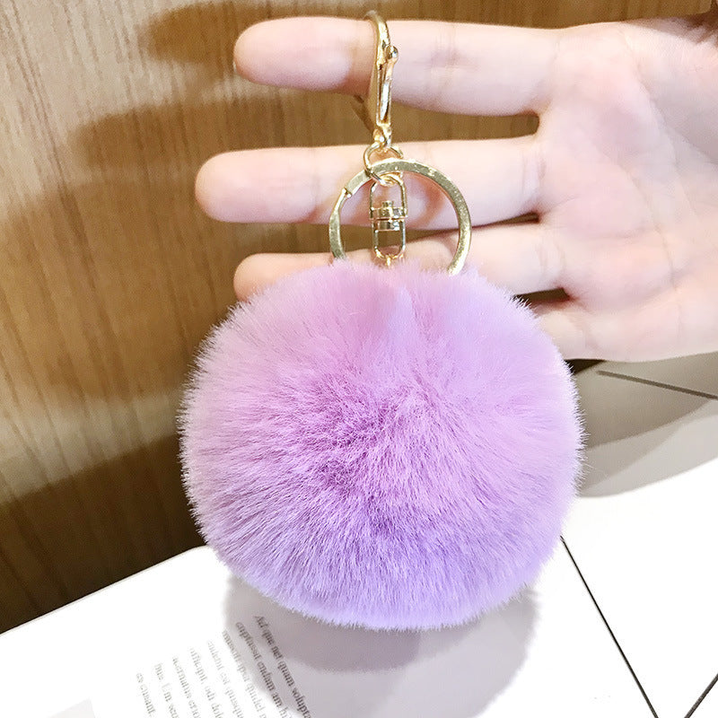 Imitated lazy rabbit fur ball car keychain pendant 1099169970015