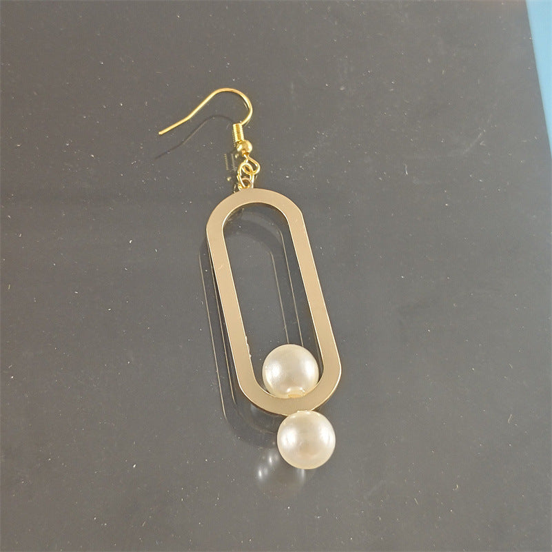 Elegant Fashion Metal Earrings Pearl Simple 10fce0b4 7bcb 4896 a530 321c98245a68