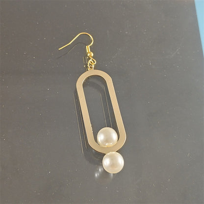 Elegant Fashion Metal Earrings Pearl Simple 10fce0b4 7bcb 4896 a530 321c98245a68