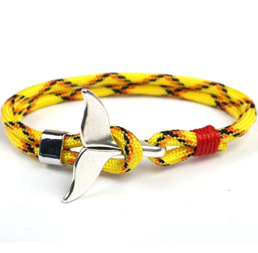 Anchor whale tail umbrella rope handmade couple bracelet 11005735083035