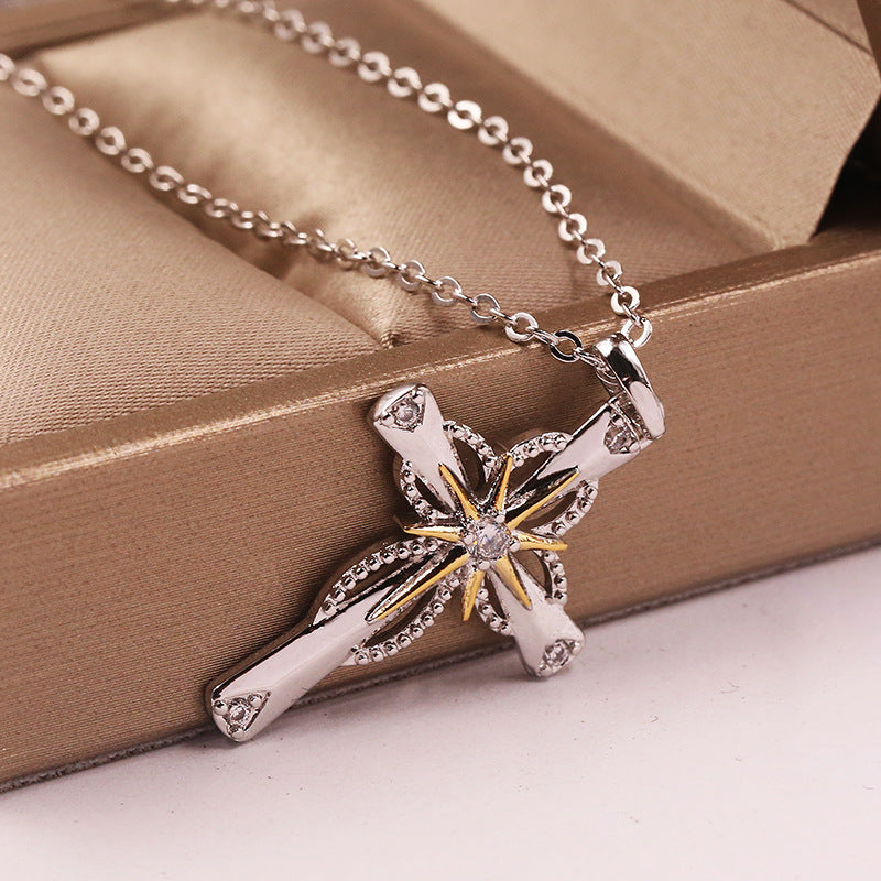 Octagonal star cross pendant 110201753528