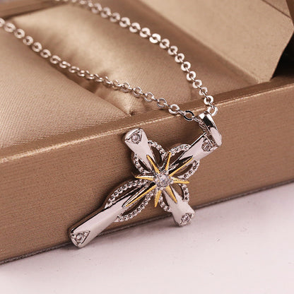 Octagonal star cross pendant 110201753528
