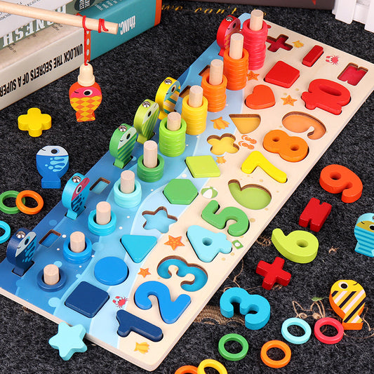 Children 3D Alphabet Number Puzzle Baby Colorful Geometric Digital Letter Educational Toy 1105153172148