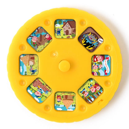 Cartoon Storybook Cards LED Projection Flashlight Interactive Toy Kids Gift 1106041158559