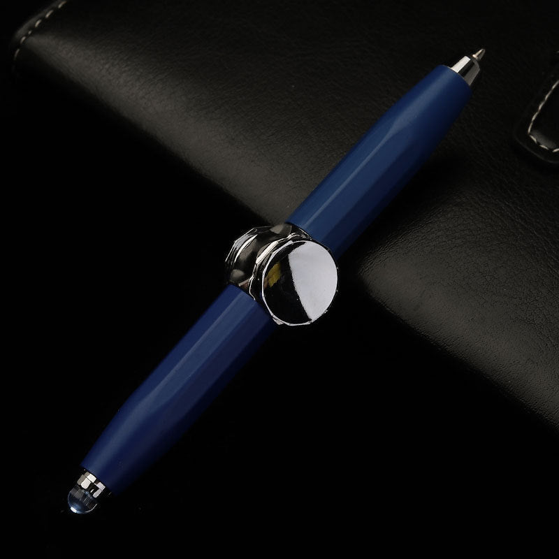 Creative Multi-Function LED Pen Spinning Decompression Gyro Metal Ballpoint Pen Fashion Office School Supplies Writing Pens 1