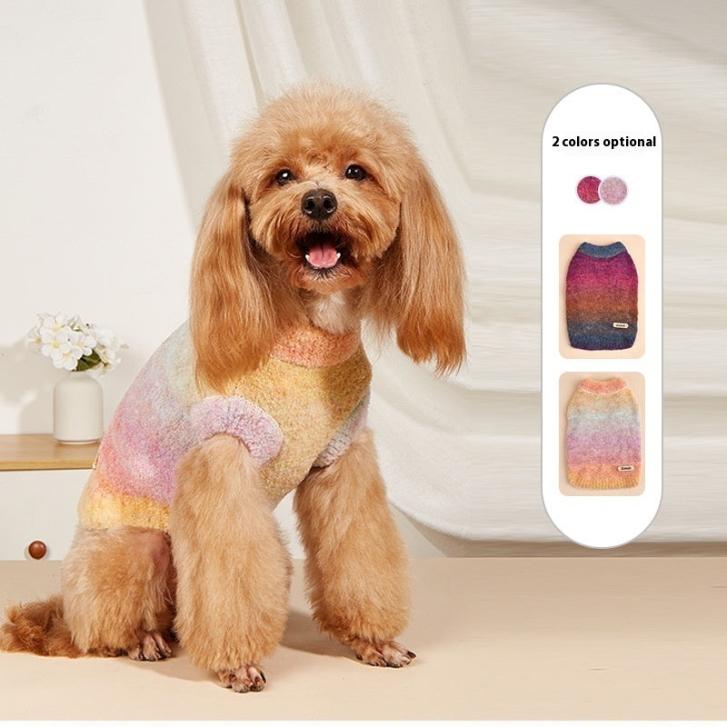 Soft Glutinous Rainbow Circle Dopamine Pet Sweater 110ef7ab 69c3 47cf 8c80 6f53f21c0279 trans