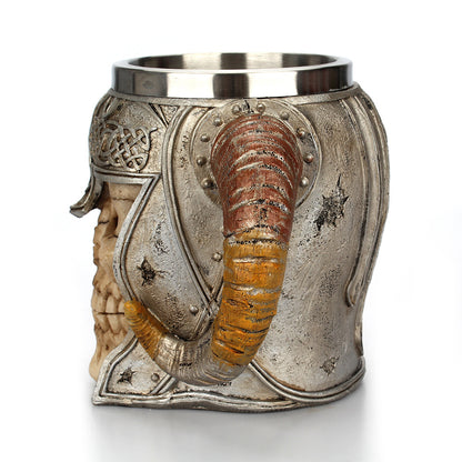 Stainless Steel Horns Helmet Skull Coffee Mug 1112680613645