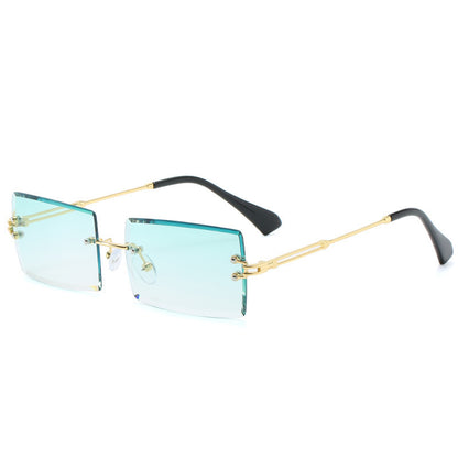 Fashion New Rimless Cut Edge Square Sunglasses 1116112881032