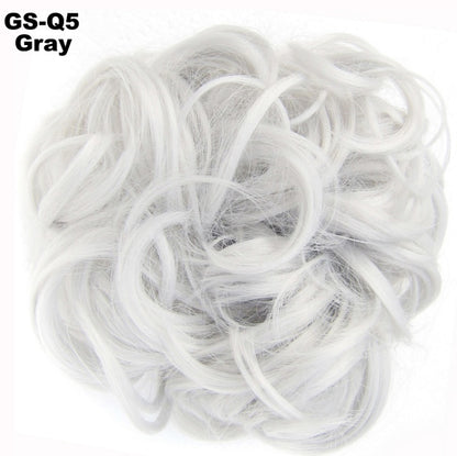 Europe, Japan, and South Korea popular hair bun fluffy natural drawstring curly hair ball head hair ring hair set female hair