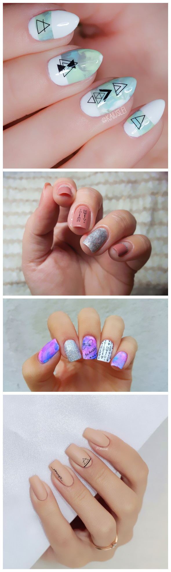 Geometric  DIY Art Nail Polish Stickers 11175964210416