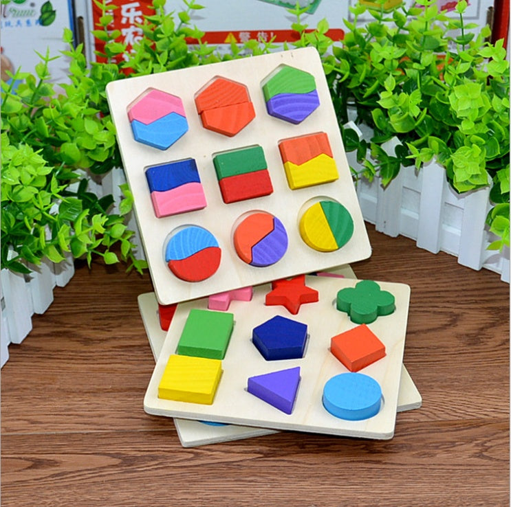 Wooden Geometrical Shape Baby Toy Jigsaw 11187839935086