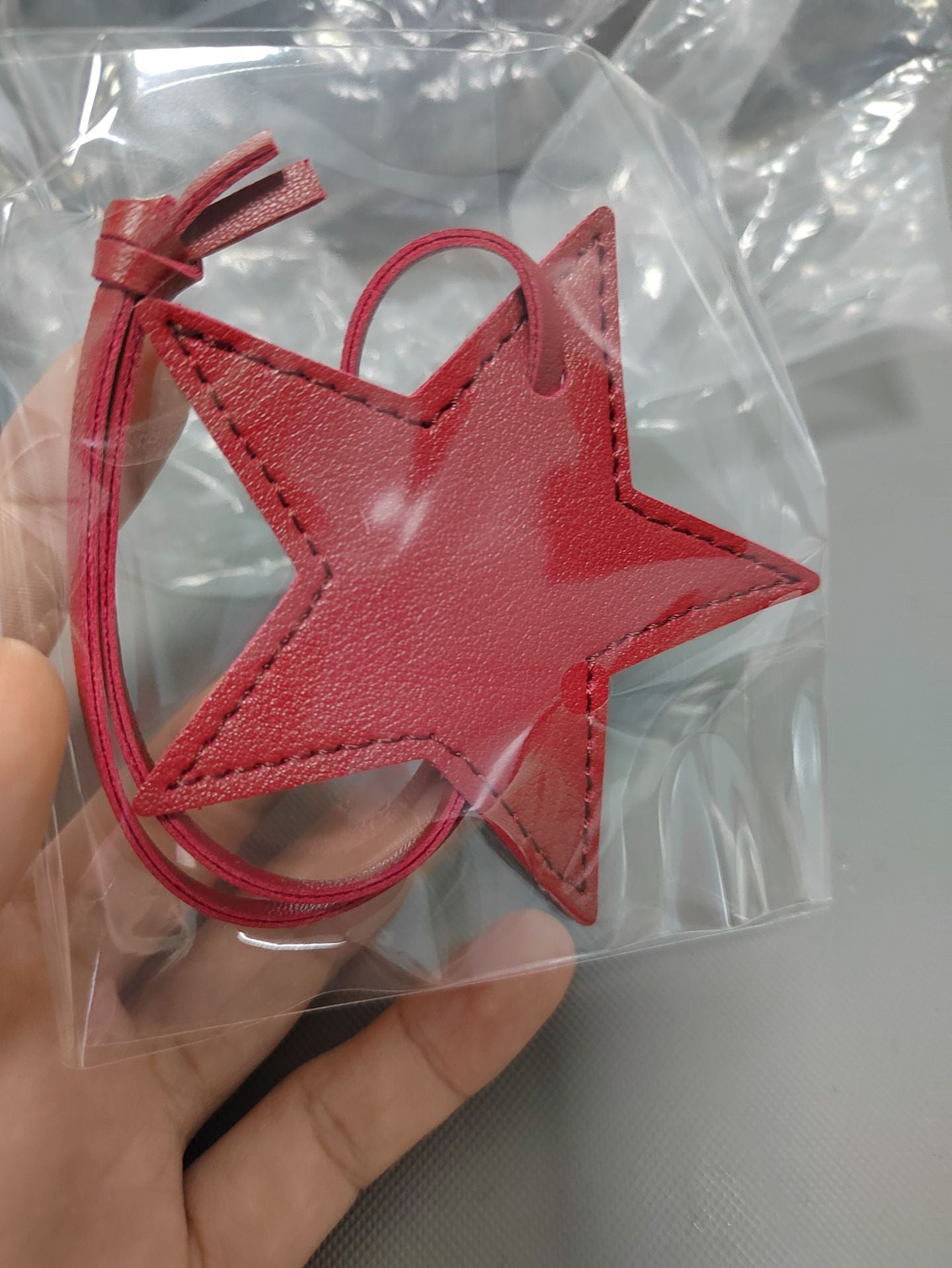 Leather Five-pointed Star Keychain Pendant Bag Ornament 1119bf45 2543 4636 8945 02379ebfedc8