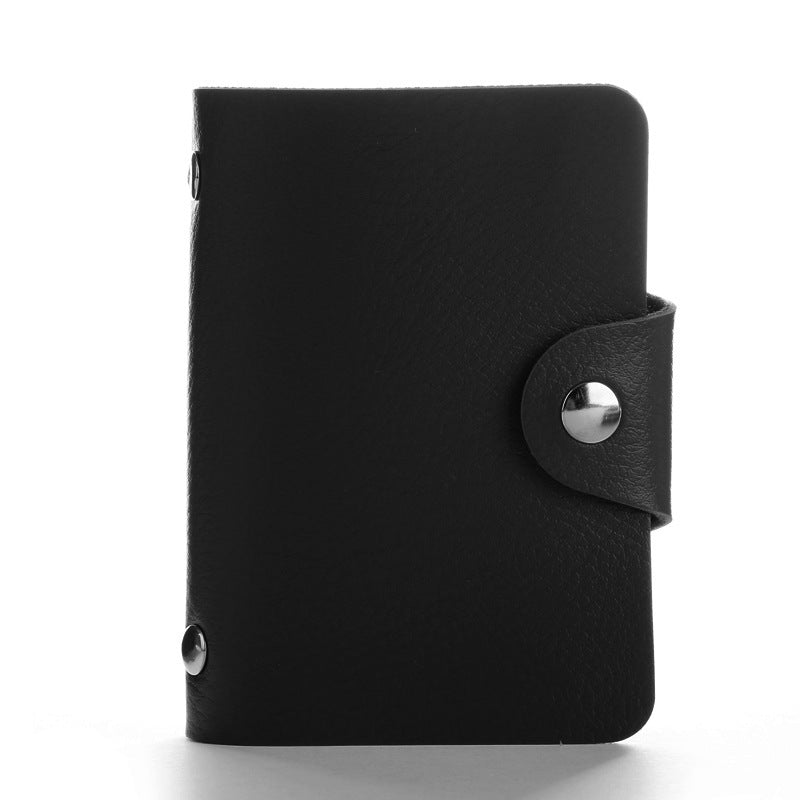24 slots Fashion PU Leather Business Card Holder Organizer - HD Wireless Product #10