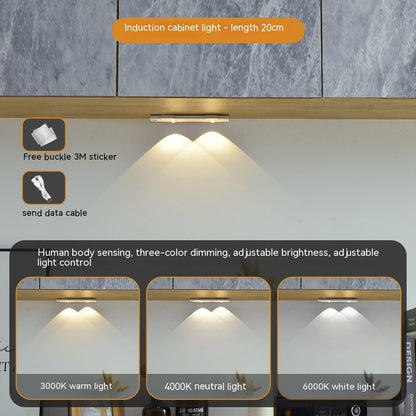Ultra-thin Human Body Induction Smart Cat's Eye Hill Rechargeable Self-adhesive Wardrobe Light Belt 1121c13b 634a 453f b924 9
