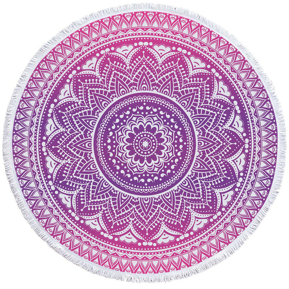 Round Printed Bath Towel Beach Towel Yoga Mat 1123581900531