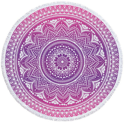 Round Printed Bath Towel Beach Towel Yoga Mat 1123581900531