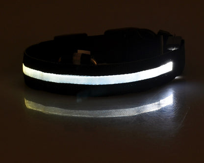 Nylon LED Pet Dog Luminous Collar Night Safety Flashing Glow in Dark Dog Cat Leash Adjustable Pet Supplies 1125666416205
