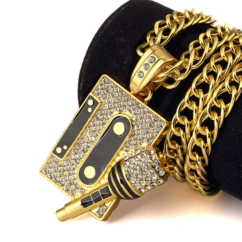 Tape microphone pendant necklace 1127466131702