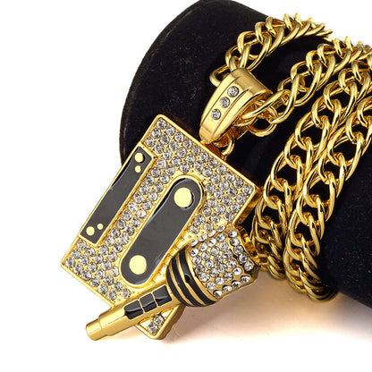 Tape microphone pendant necklace 1127466131702
