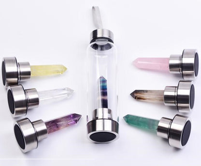 Natural hexagonal crystal column energy glass creative water cup spa tea cup water cup crystal column magic wand 112755153769