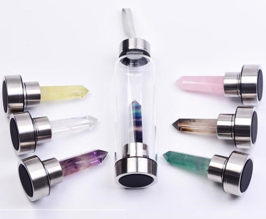 Natural hexagonal crystal column energy glass creative water cup spa tea cup water cup crystal column magic wand 112755153769