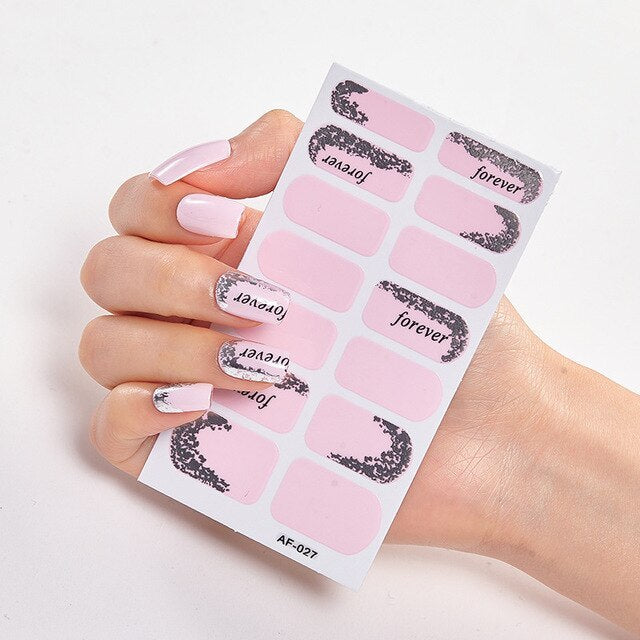 Solid Colors And Creative Nail Art Creative Women Salon Nail Decoration Fashion Nail Polish Nails Sticker Designer Nail Strip