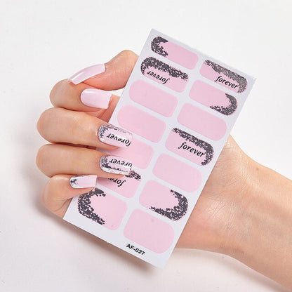 Solid Colors And Creative Nail Art Creative Women Salon Nail Decoration Fashion Nail Polish Nails Sticker Designer Nail Strip