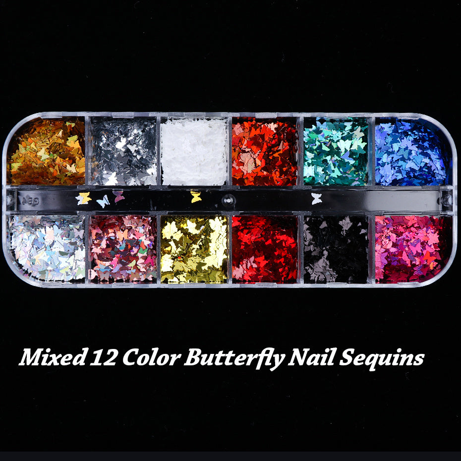 Symphony butterfly sequin nail decoration 1133436278471