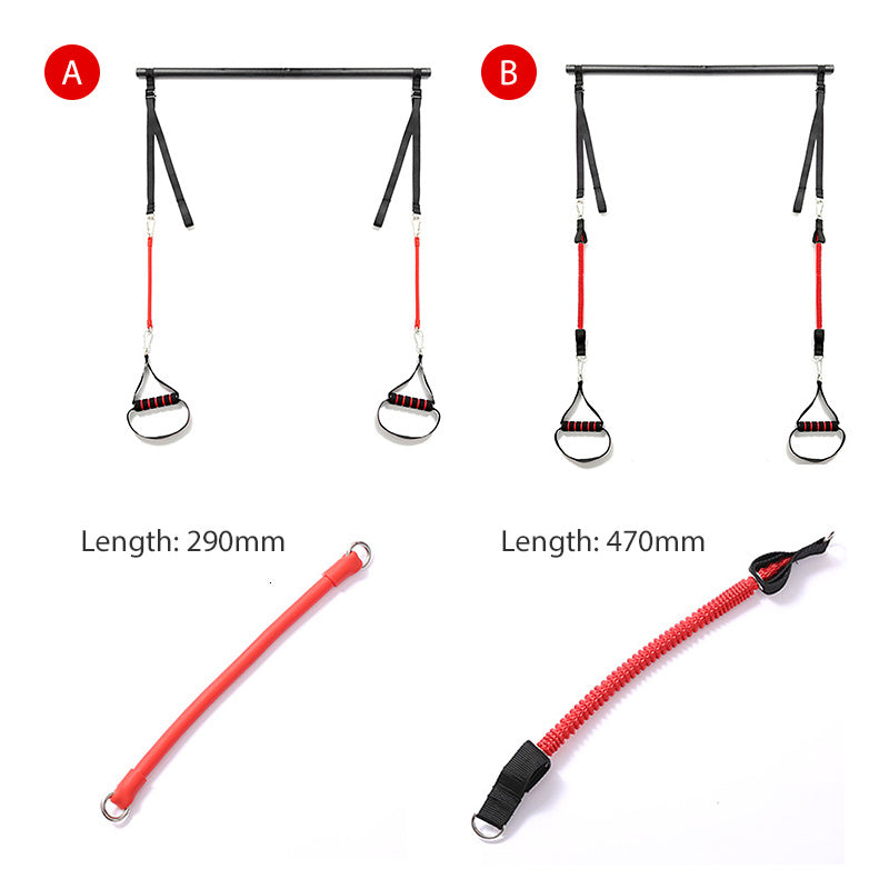 Body Workout Trainer Bar with Resistance Bands Rubber Buckles 1135168336914