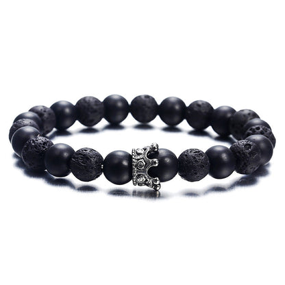 European and American fashion micro inlaid zircon crown bracelet volcanic stone acrylic bracelet 1135956664351
