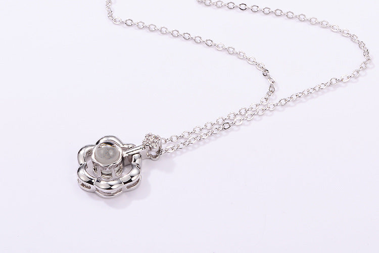 I love you 100 languages love memory projection necklace 1137433311234