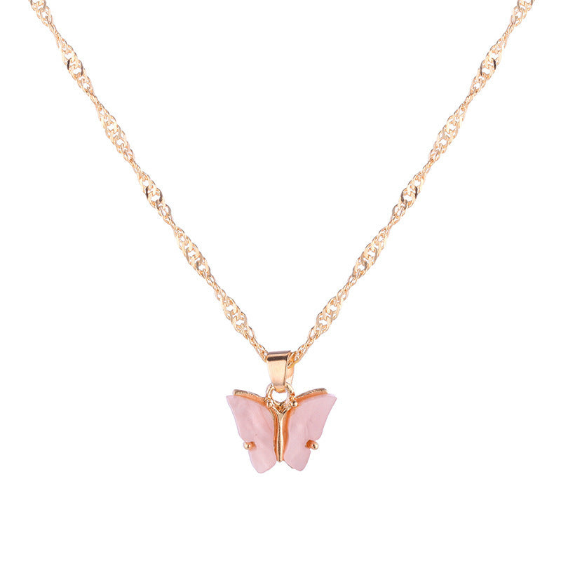 Fashionable colorful acrylic Butterfly Pendant 1139960197570