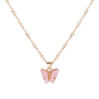 Fashionable colorful acrylic Butterfly Pendant 1139960197570