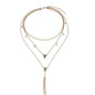 Vintage four-layer drop diamond necklace 114140304234