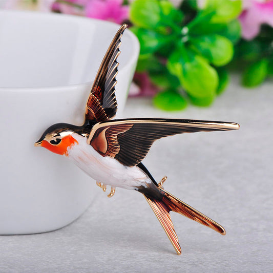 Dual-purpose bird brooch dripping pin 11433843451035