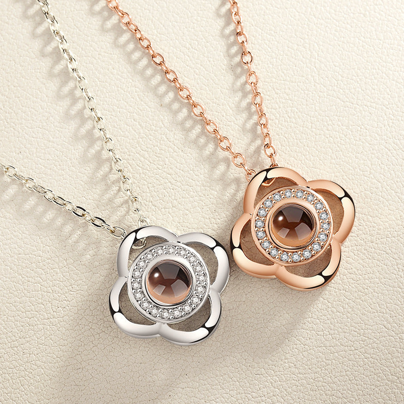 I love you 100 languages love memory projection necklace 1143406005200