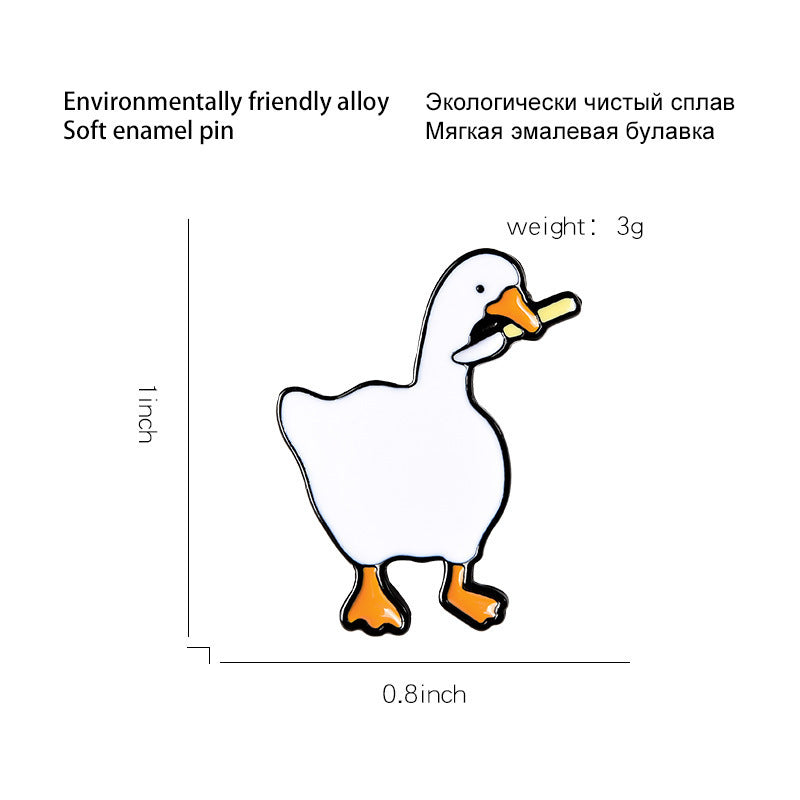 Untitled Goose Game Fun Game Big Goose Brooch 1145515485858