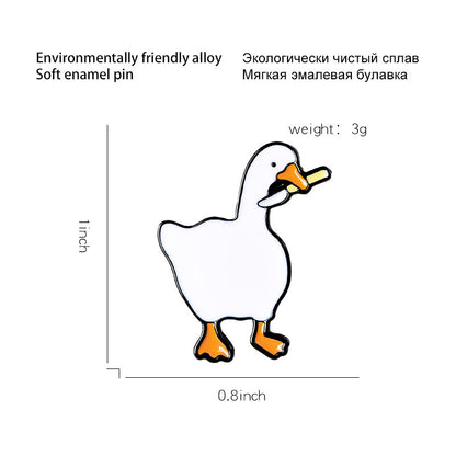 Untitled Goose Game Fun Game Big Goose Brooch 1145515485858
