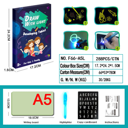 Educational Toy Drawing Pad 3D Magic 8 Light Effects Puzzle Board Sketchpad 1146356622110