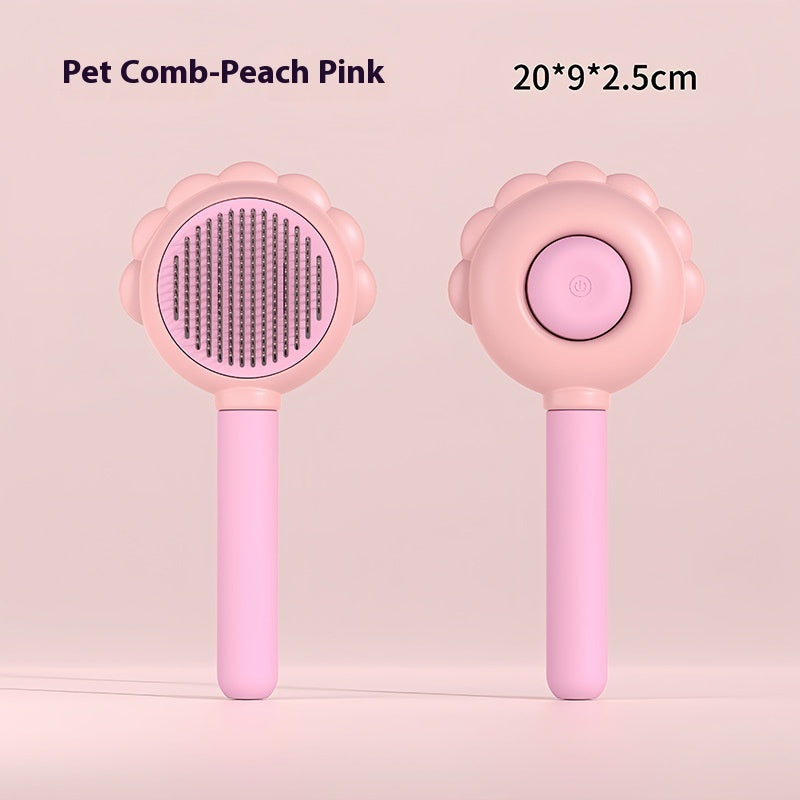 2 In 1 Self Cleaning Dog Brush Comb With Spray Pets Grooming Hair Remover Combs Brush Floating Hair Pet Grooming Brush Pet Products - HD Wireless Product #12
