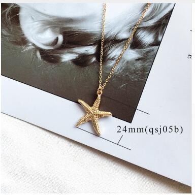 Alloy Shell Starfish Necklace 1152641970728