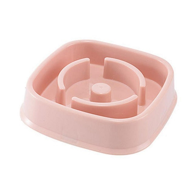 Plastic Pet Dogs And Cats Choke Prevention Slow Food Bowl 1155762985369