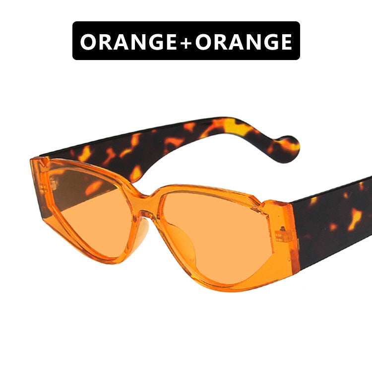 Triangle notch sunglasses with pattern temples 1156373826794