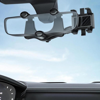 Rearview Mirror Phone Holder For Car Rotatable And Retractable Car Phone Holder Multifunctional 360 Rear View Mirror Phone Ho