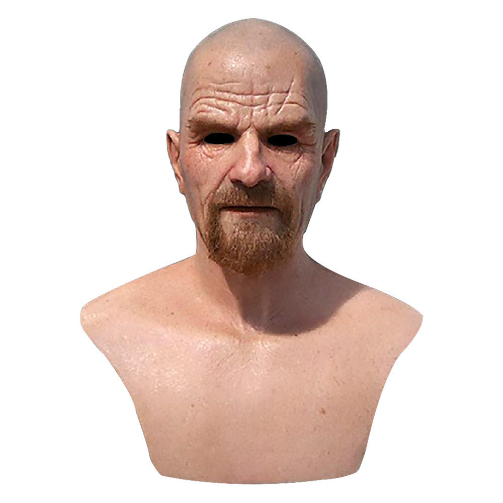 Old White Mask Bald Old Latex Headgear Halloween Cosplay Funny Props 115b7ce9 815e 4896 bb21 51b9eee835f2