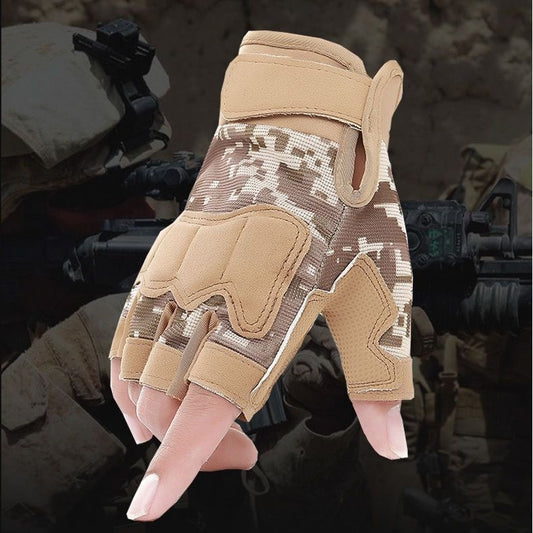Men's And Women's Camouflage Short Finger Outdoor Sports Motorcycle Riding Gloves 115cc7ca c2a8 404d bd95 e148f1113215 trans