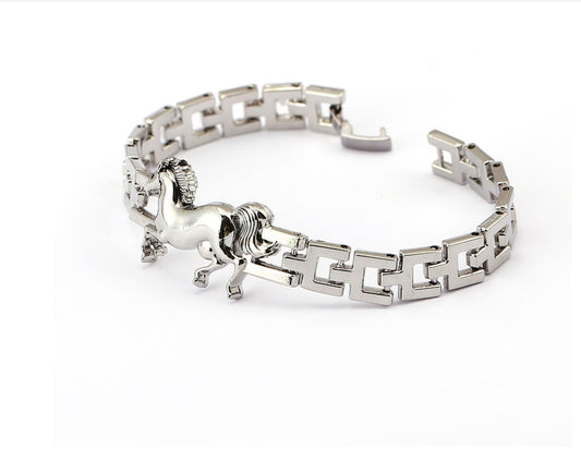 European and American jewelry retro punk running horse bracelet 1161927507623