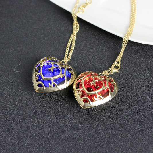 Fashion Hollow Heart Crystal Necklace 1163f723 2eda 4f9d a919 c61d5eb57b7a